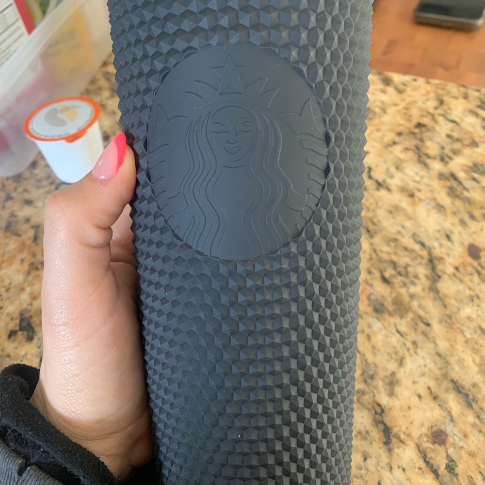 NEW black studded Starbucks cup
